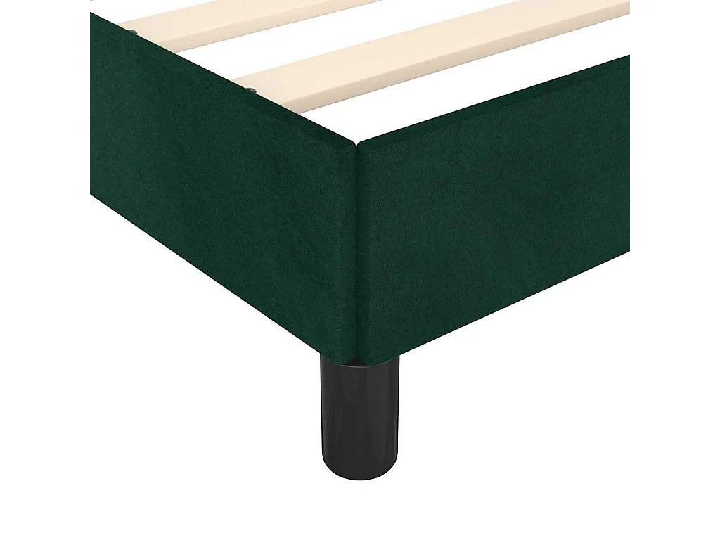 Estrutura de cama sem colchão verde escuro 120x190 cm Veludo