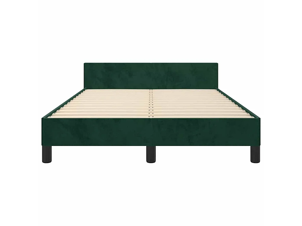 Bettgestell ohne Matratze Dunkelgrün 120x190 cm Samt