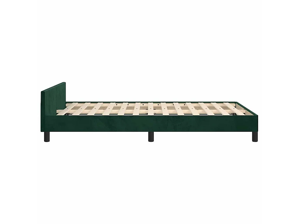 Bettgestell ohne Matratze Dunkelgrün 120x190 cm Samt