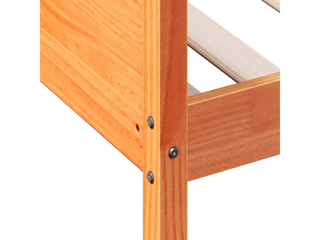 Espreguiçadeira sem colchão cera pinho madeira maciça castanho