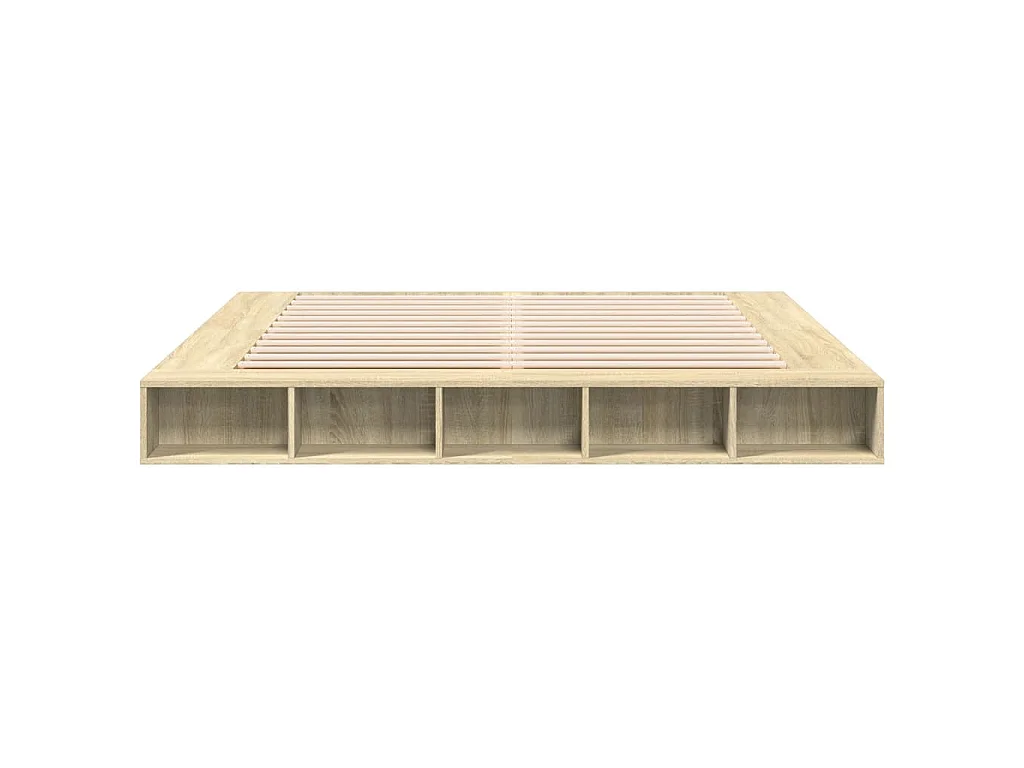 Cadre de lit sans matelas chêne sonoma 200x200 cm