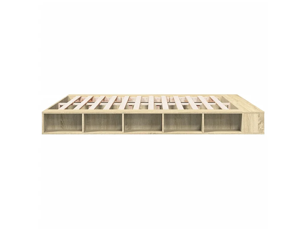 Cadre de lit sans matelas chêne sonoma 200x200 cm