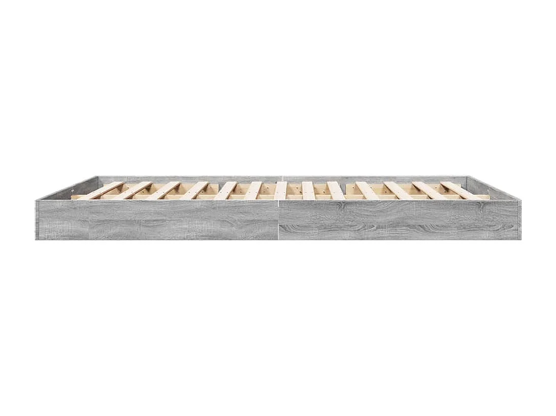 Cadre de lit sans matelas sonoma gris 160x200cm bois ingénierie