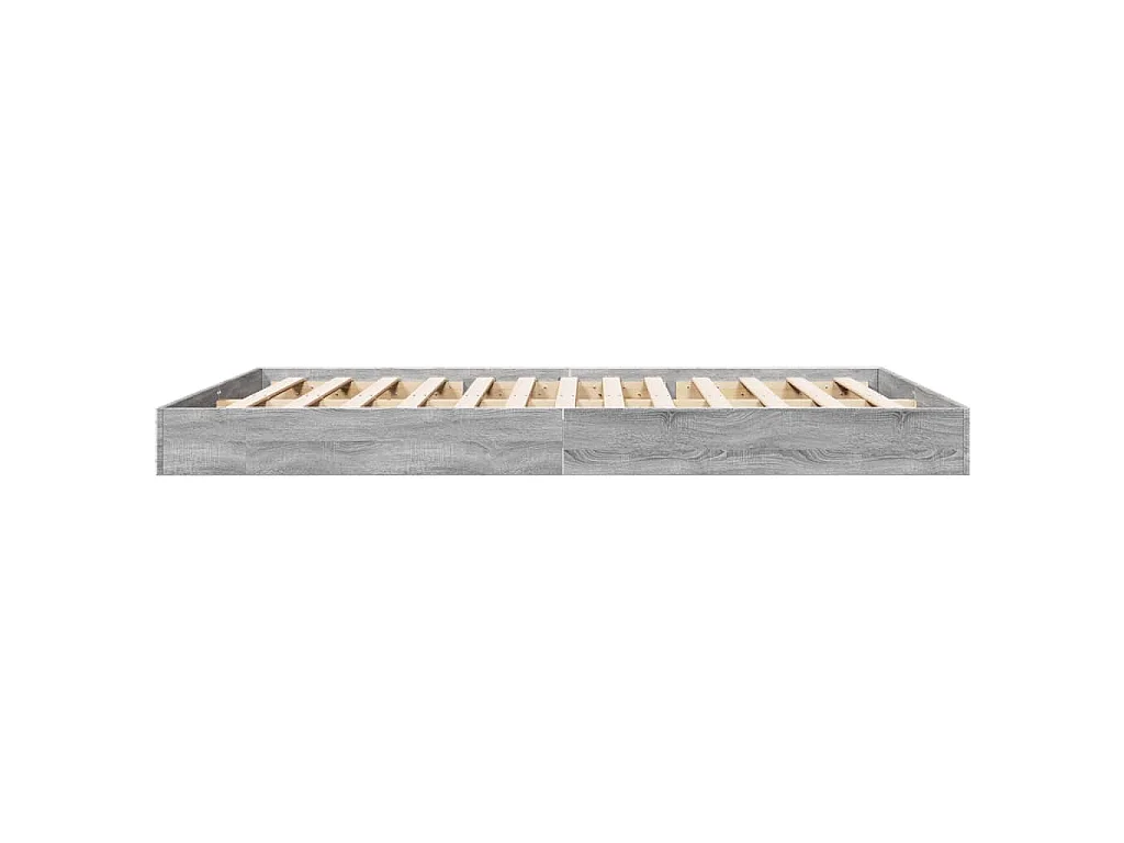 Bedframe zonder matras 160x200 cm spaanplaat grijs Sonoma