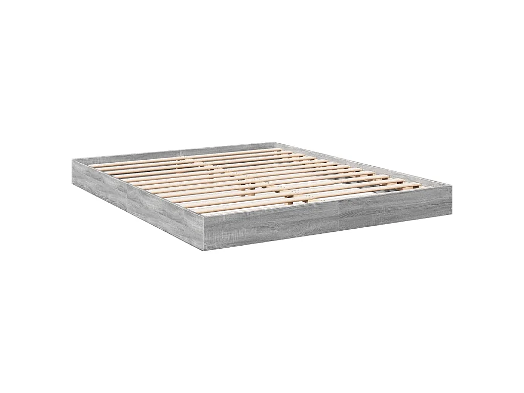 Bedframe zonder matras 160x200 cm spaanplaat grijs Sonoma