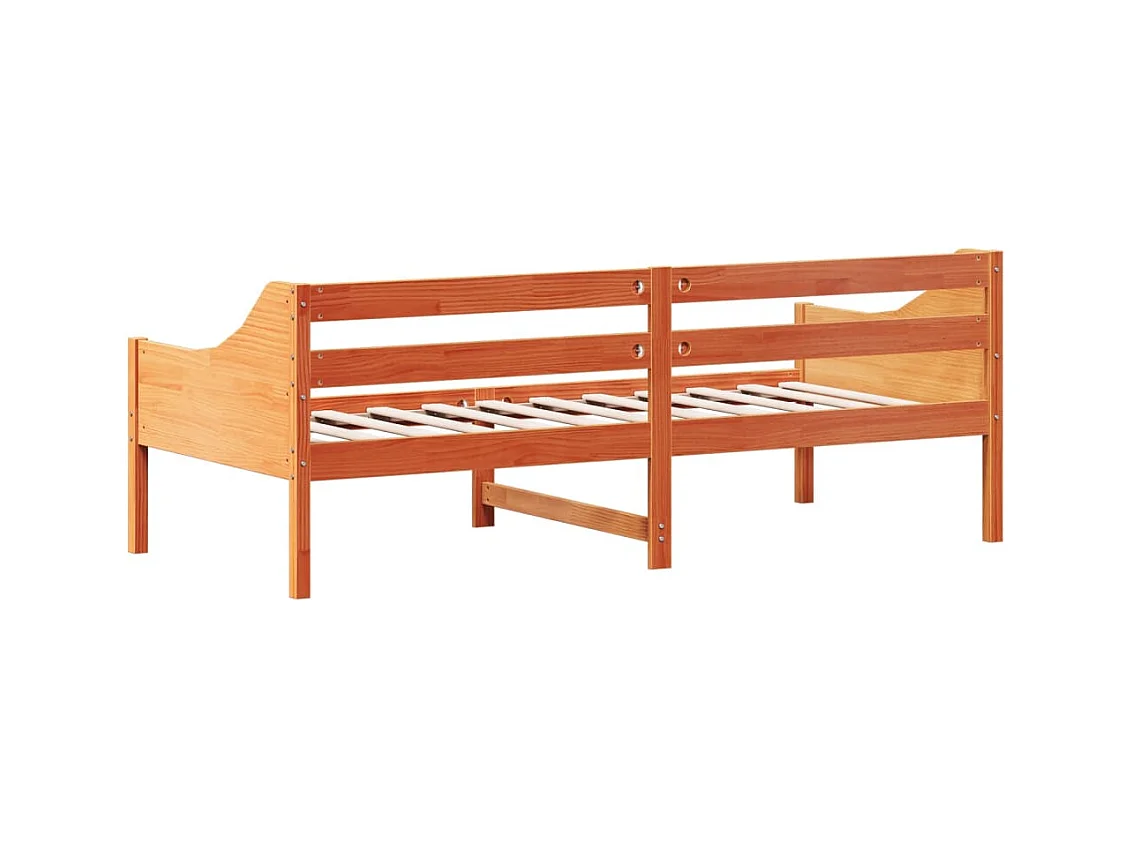 Lit de jour sans matelas cire marron 90x200 cm bois pin massif