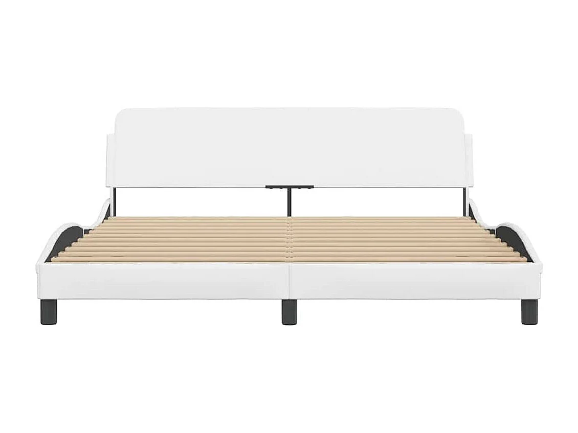 Cadre de lit Dover blanc 180x200 cm similicuir