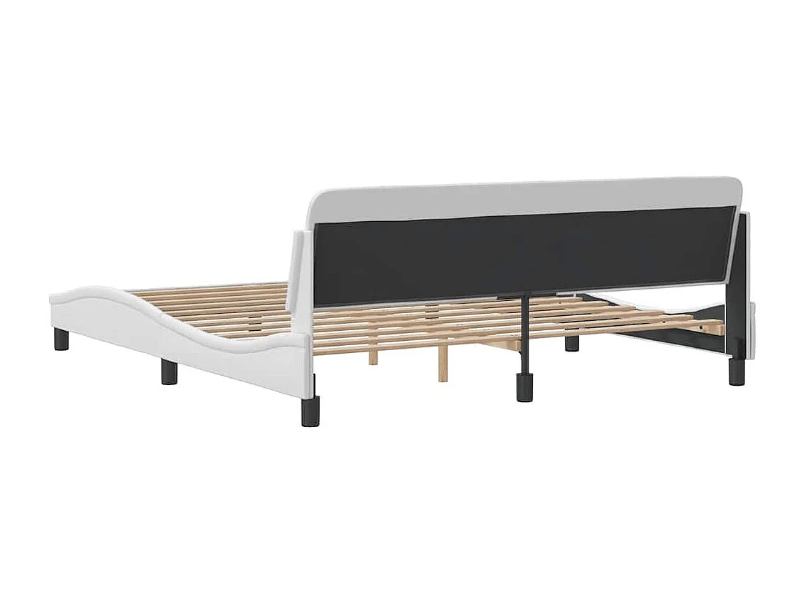 Cadre de lit Dover blanc 180x200 cm similicuir