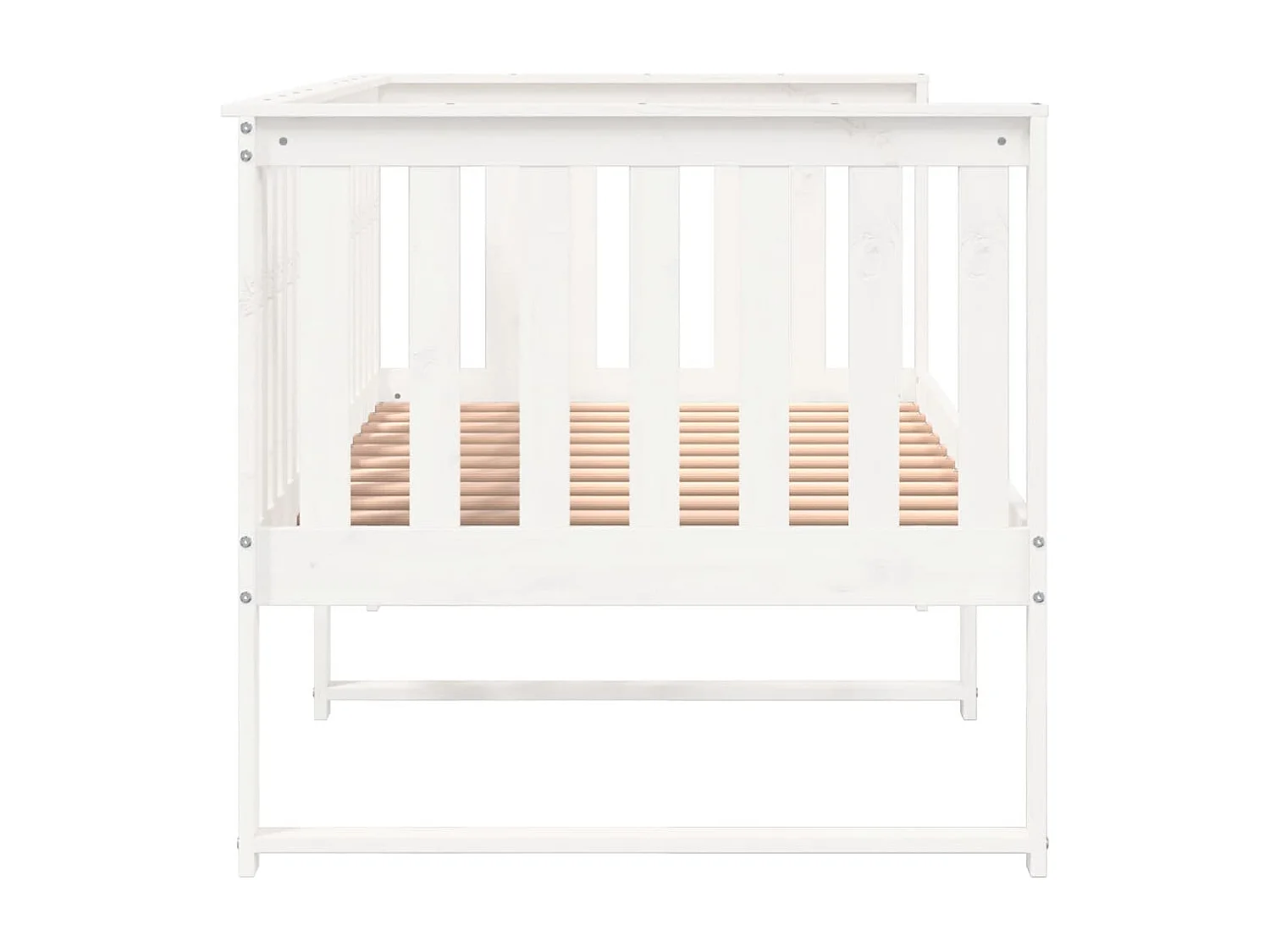 Slaapbank zonder matras 90x190 cm massief grenenhout wit