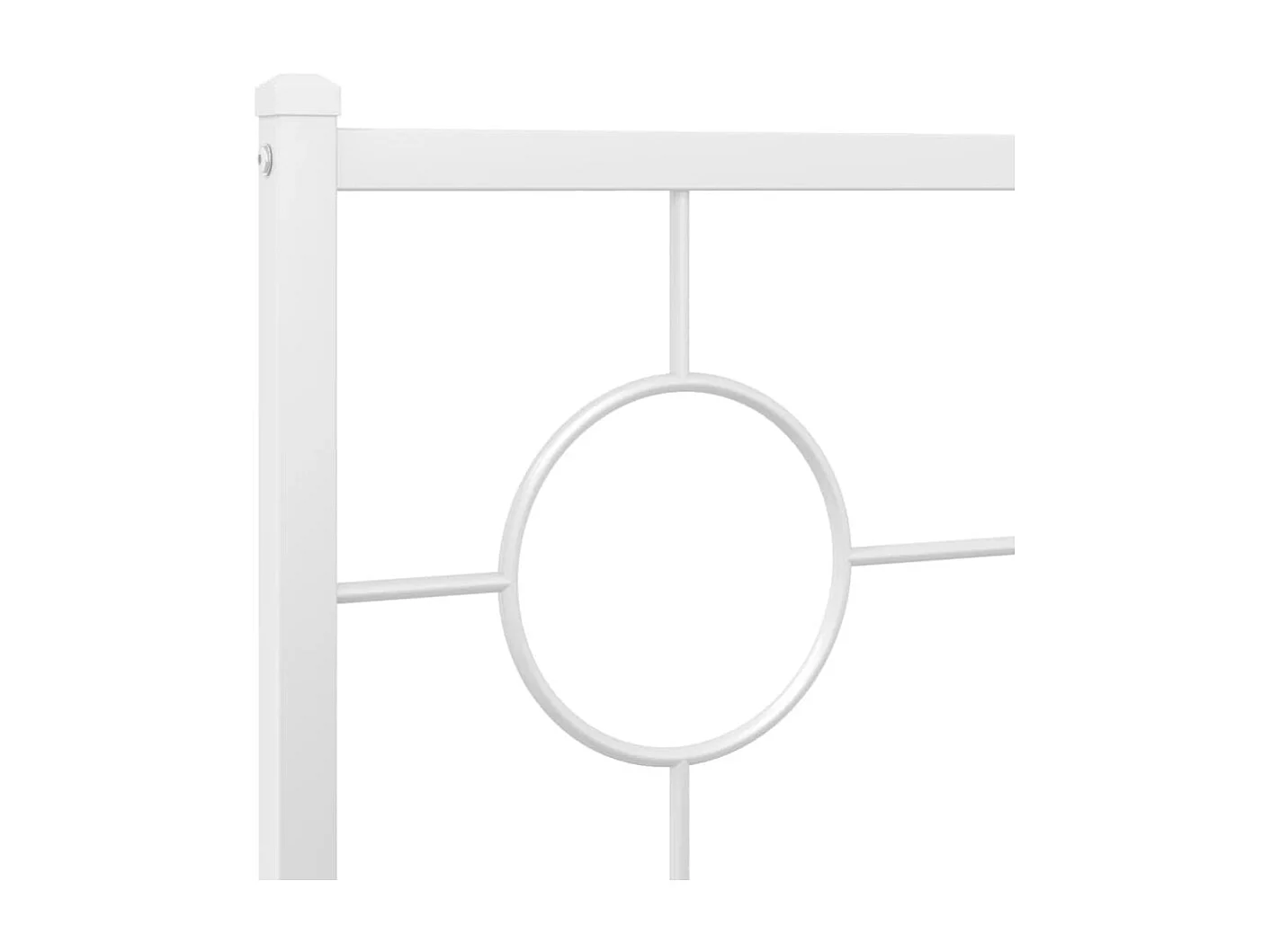 Cadre de lit métal sans matelas et tête de lit blanc 160x200 cm
