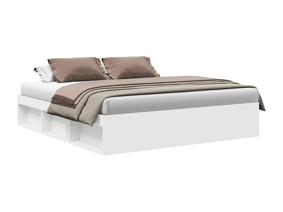 Cadre de lit sans matelas blanc 180x200 cm