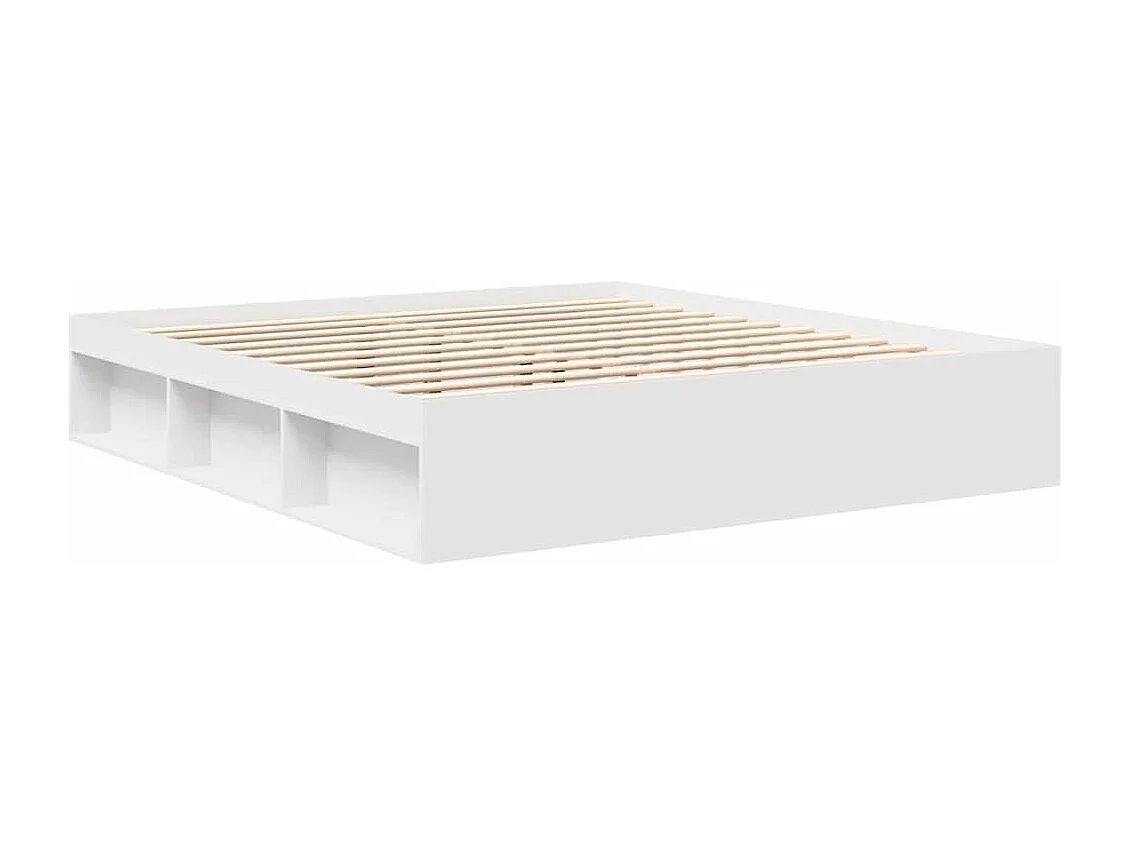 Cadre de lit sans matelas blanc 180x200 cm