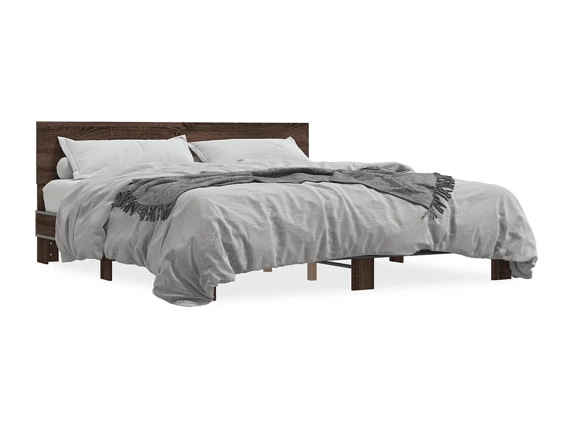 Estrutura de cama 180x200 cm derivados madeira/metal