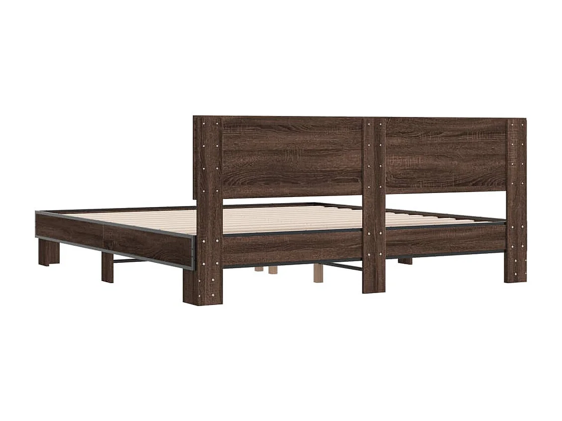 Estrutura de cama 180x200 cm derivados madeira/metal