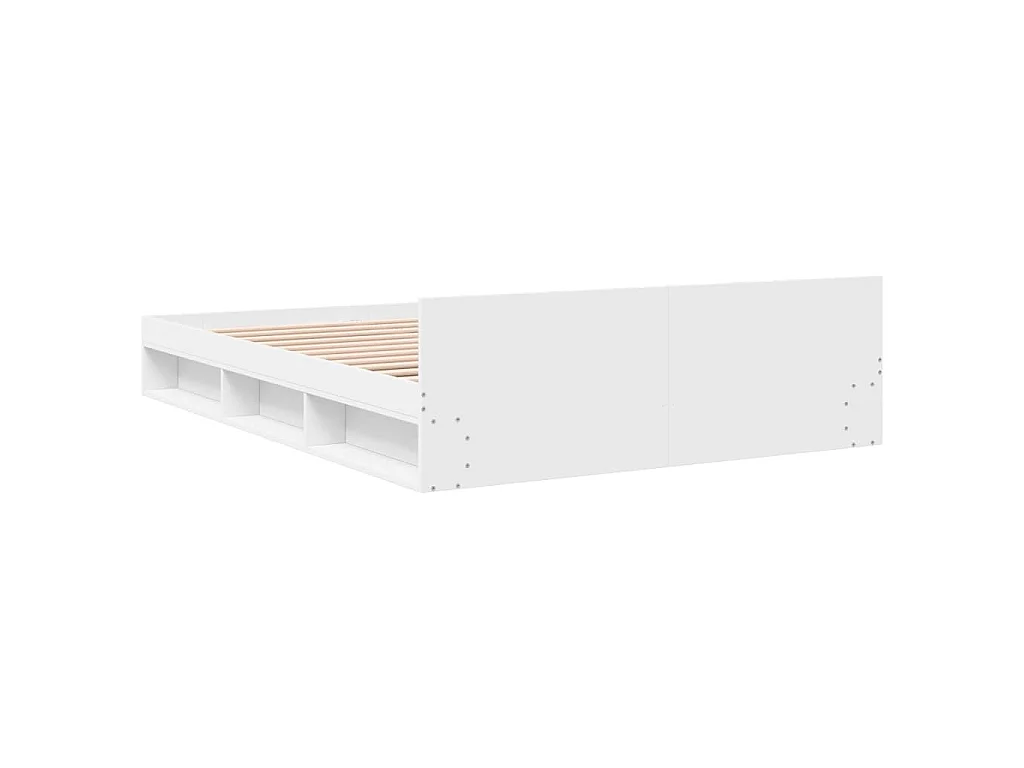 Bedframe met lades bewerkt hout wit 150x200 cm