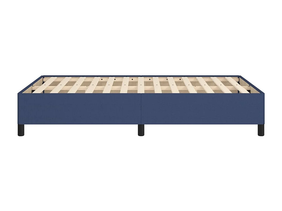 Cadre de lit sans matelas bleu 120x190 cm tissu