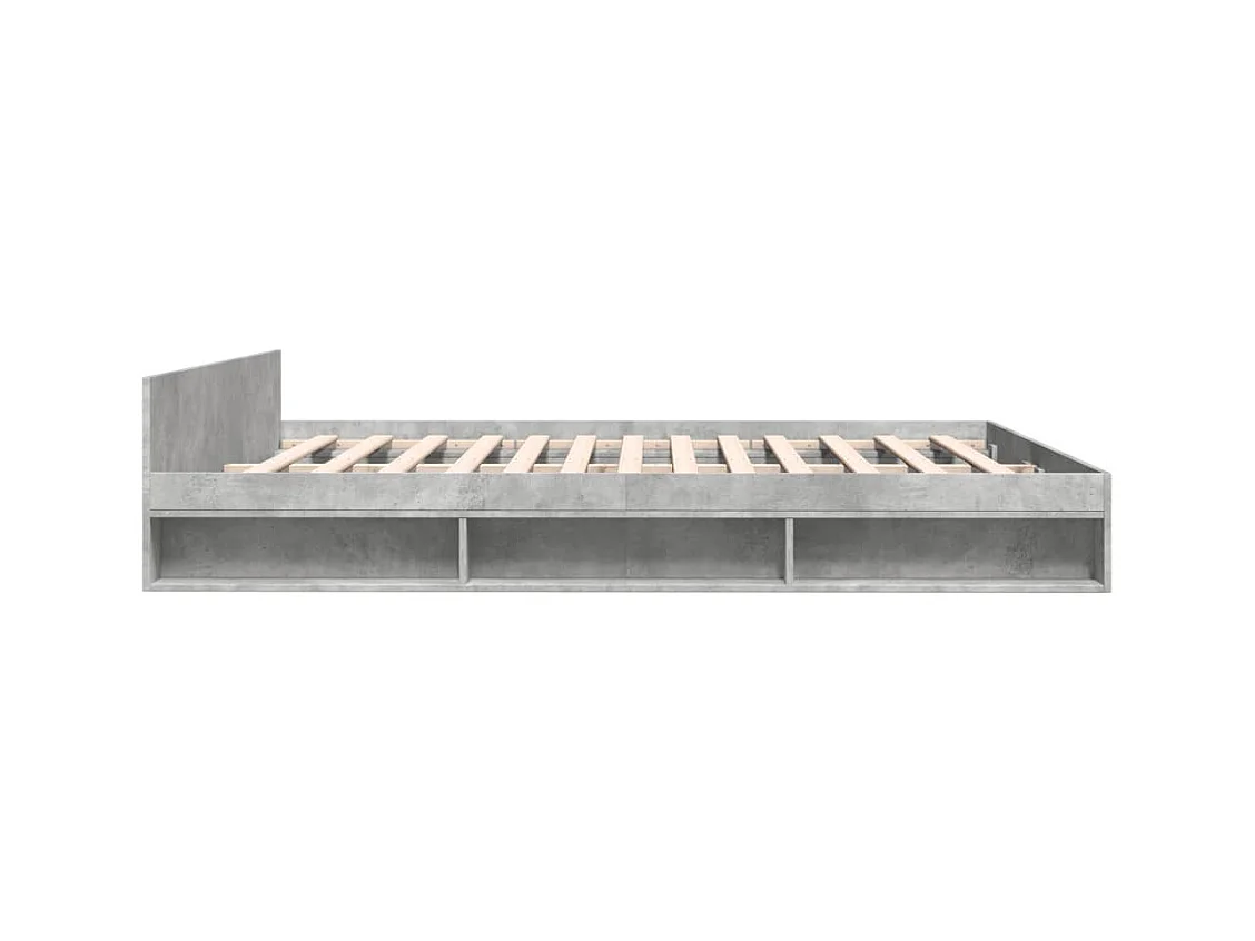 Bedframe met lades bewerkt hout betongrijs 180x200 cm