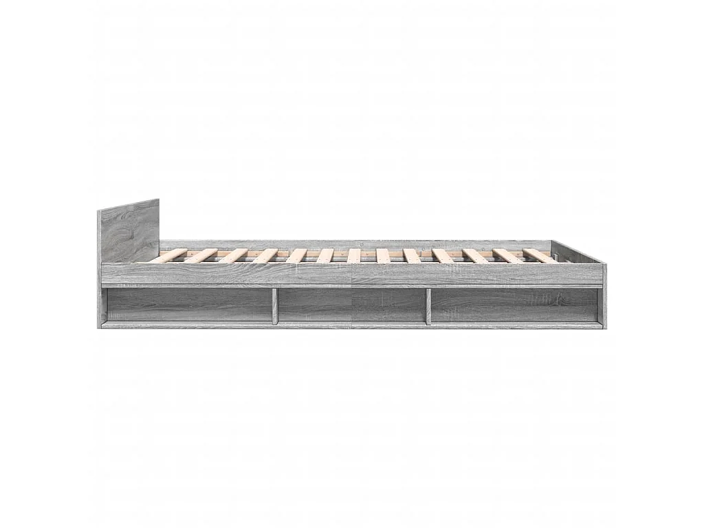 Bedframe met lades bewerkt hout grijs sonoma eiken 140x190 cm