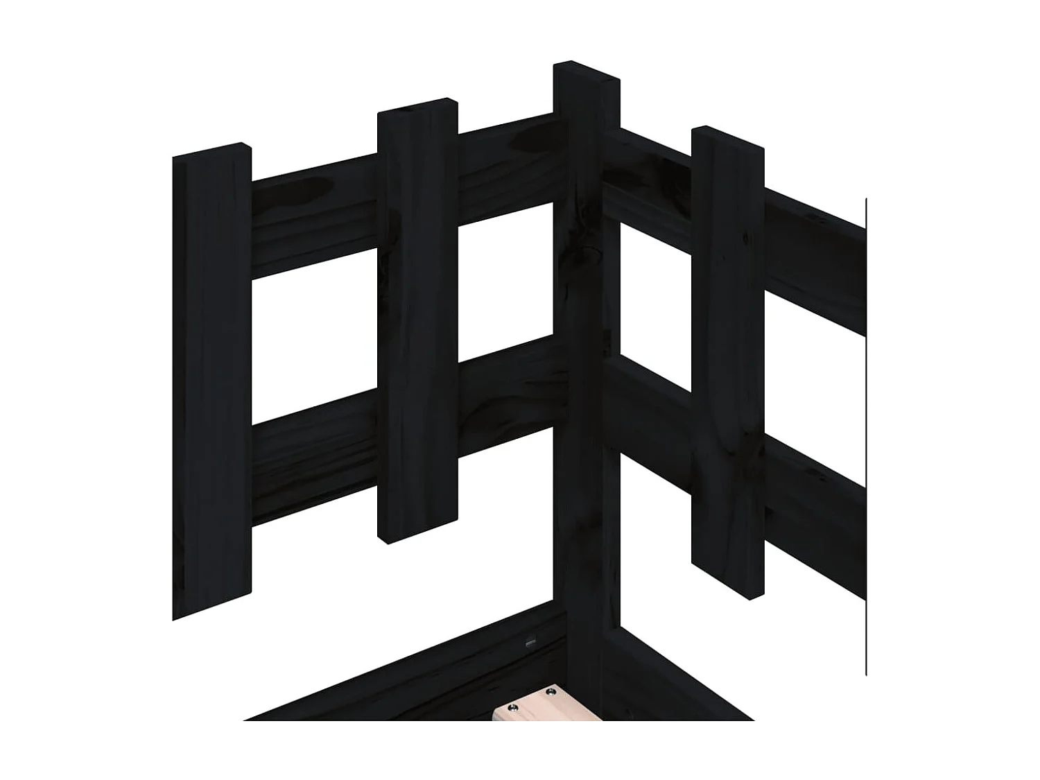 Slaapbank 80x200 cm massief grenenhout zwart