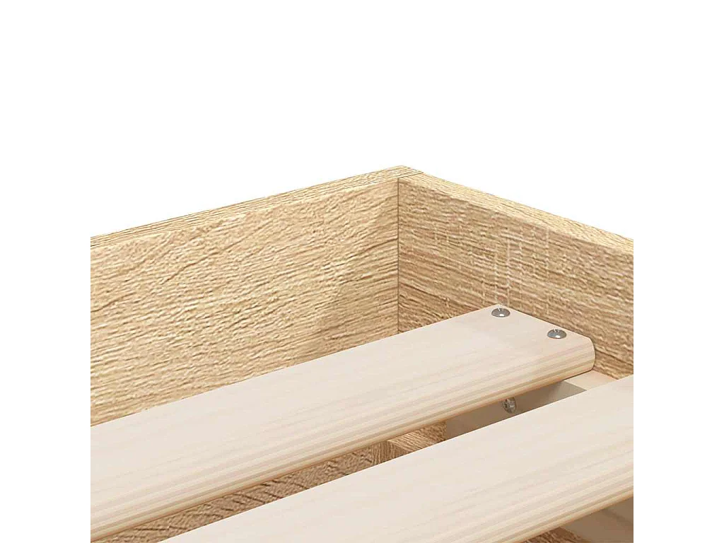 Bedframe met lades bewerkt hout sonoma eikenkleurig 90x200 cm