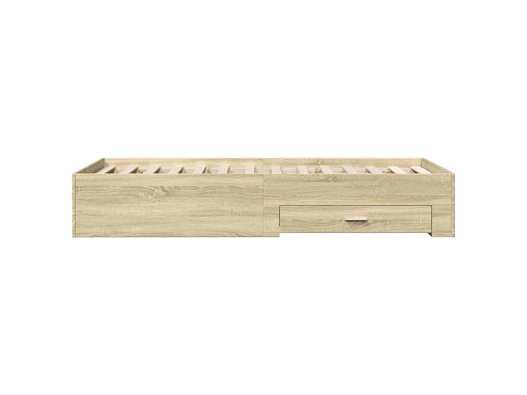 Cadre de lit avec tiroirs sans matelas chêne sonoma 90x200 cm