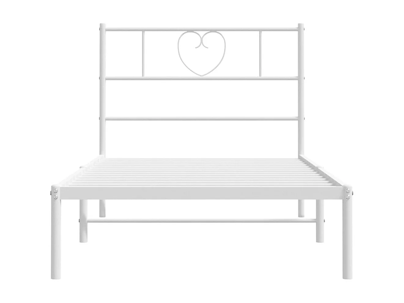 Estrutura de cama sem colchão com cabeceira 75x190 cm branco