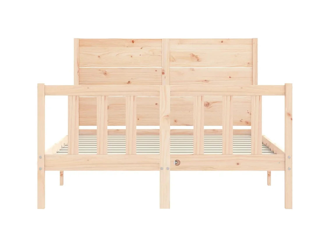 Cadre de lit sans matelas bois de pin massif