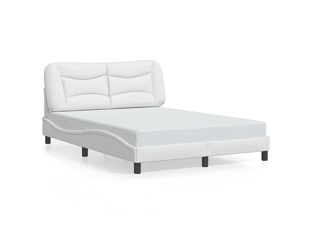 Bedframe met LED zonder matras "Hvar" wit 120x200 cm
