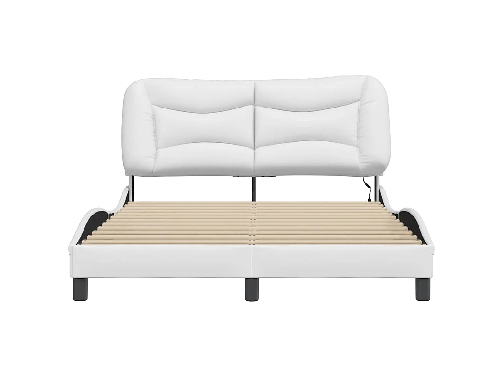Bedframe met LED zonder matras "Hvar" wit 120x200 cm