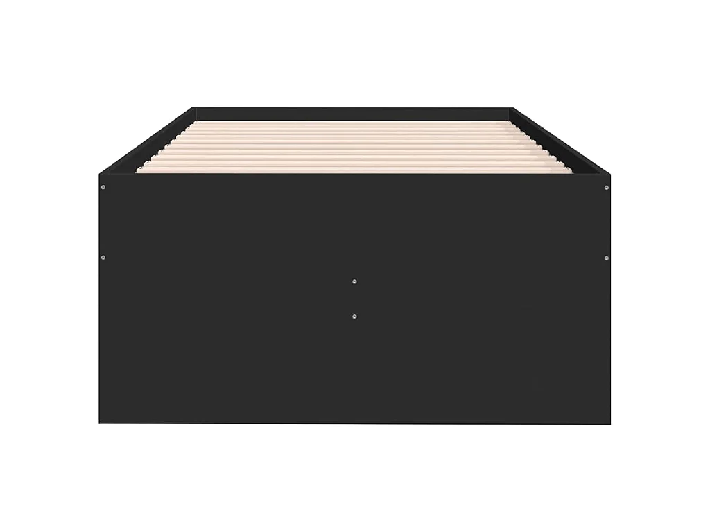 Divano Letto con Cassetti senza Materasso Nero 90x200 cm