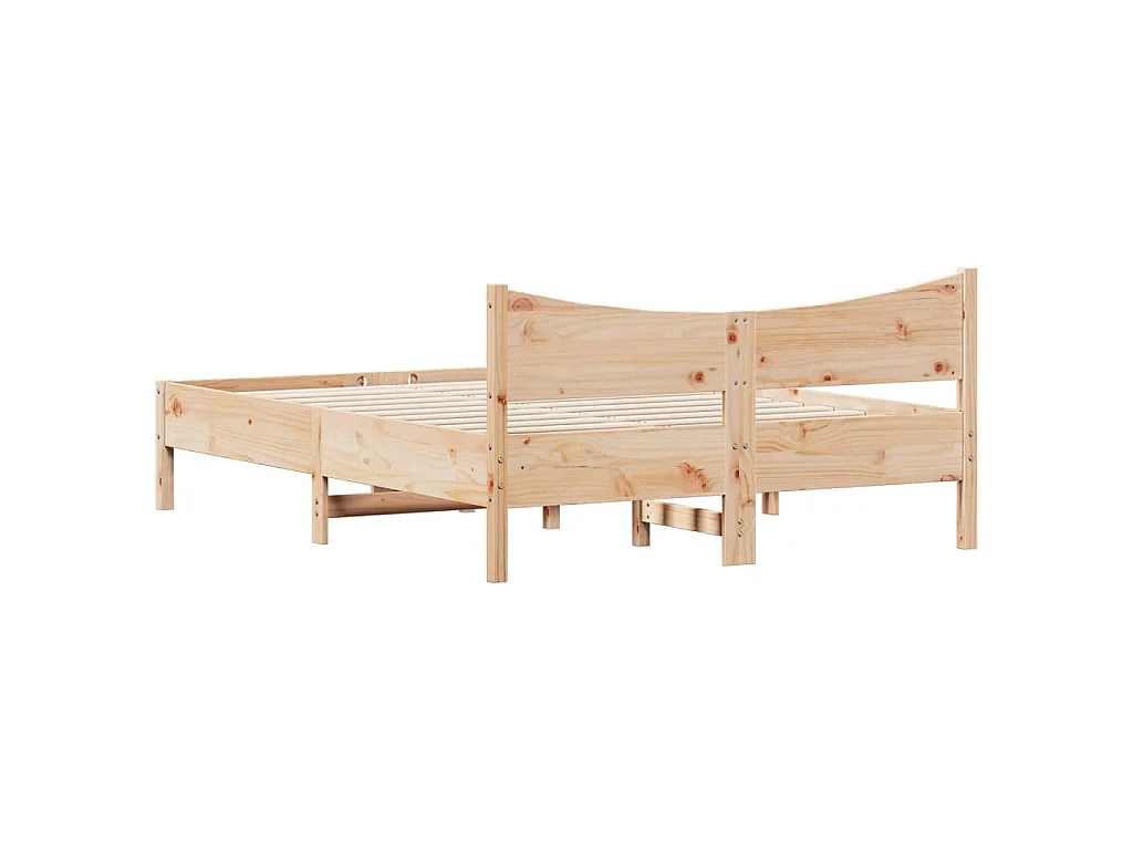 Cadre de lit sans matelas 120x190 cm bois de pin massif