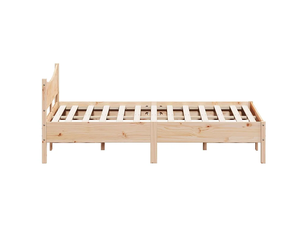 Bedframe zonder matras massief grenenhout 120x190 cm