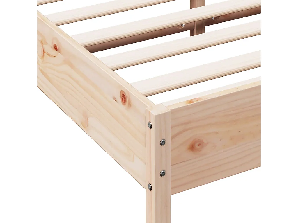 Bedframe zonder matras massief grenenhout 120x190 cm