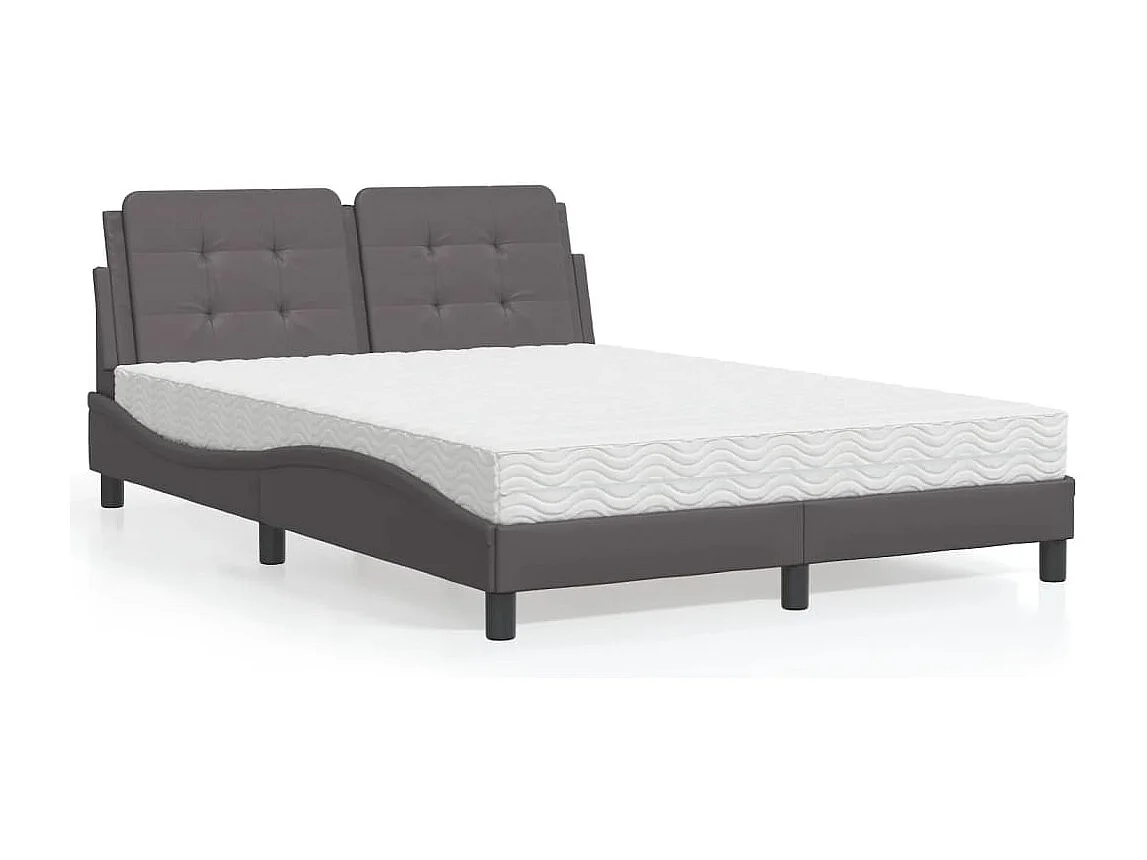 Bedframe zonder matras "Zadar" kunstleer grijs 120x200 cm