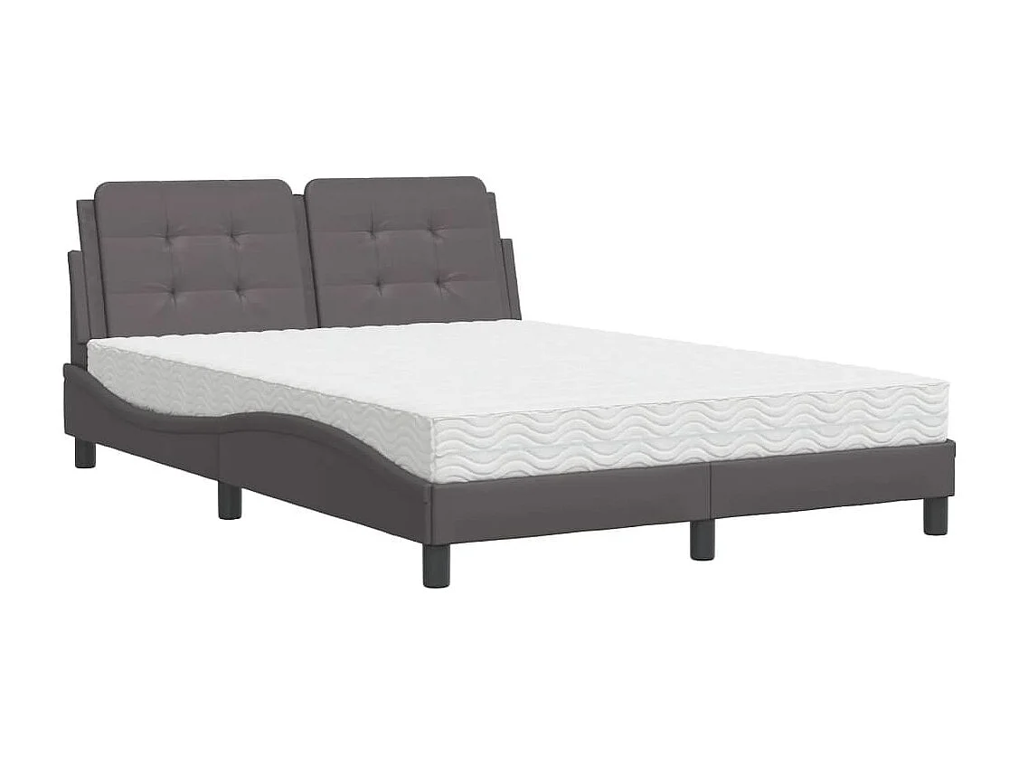 Bedframe zonder matras "Zadar" kunstleer grijs 120x200 cm