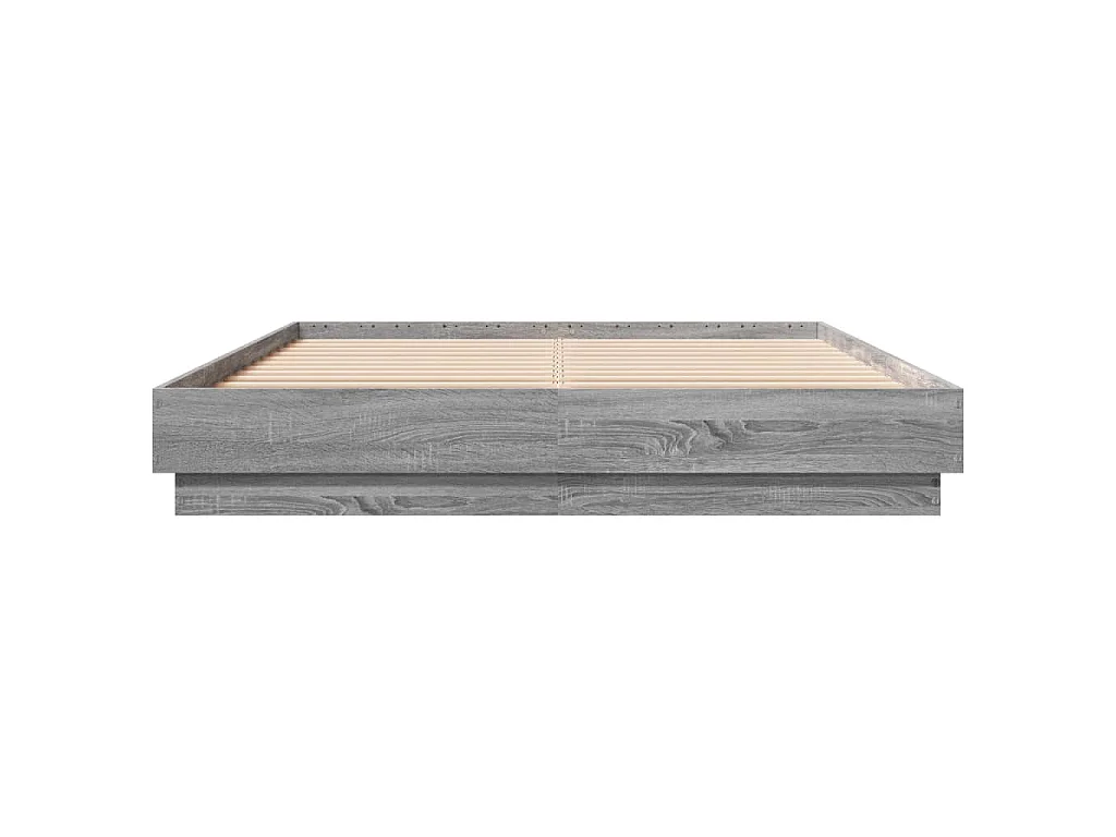 Cadre de lit sans matelas sonoma gris 160x200 cm
