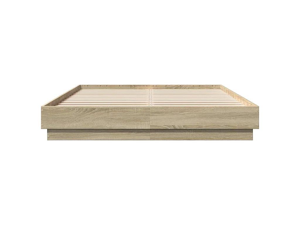 Cadre de lit sans matelas chêne sonoma 160x200 cm