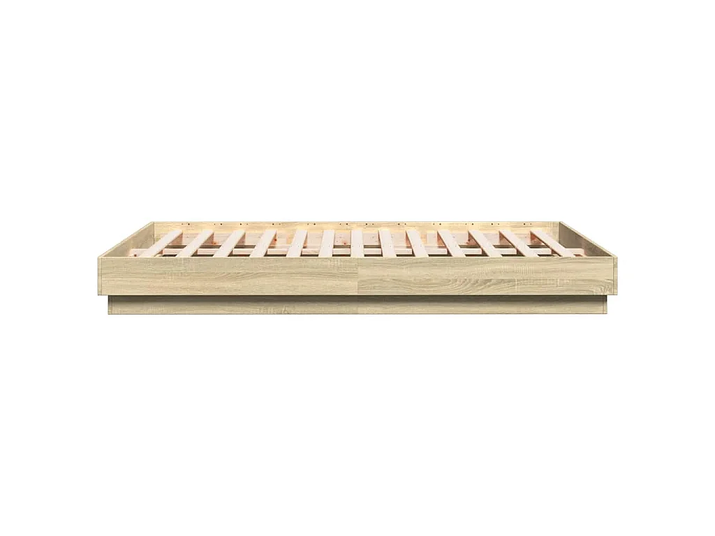 Cadre de lit sans matelas chêne sonoma 160x200 cm