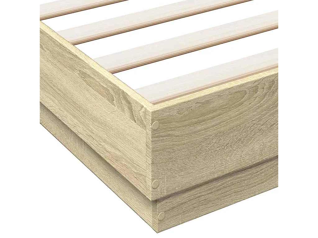Cadre de lit sans matelas chêne sonoma 160x200 cm