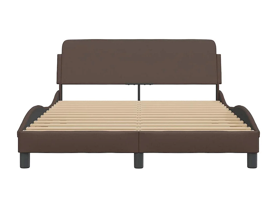 Cadre de lit Dover marron 140x200 cm similicuir