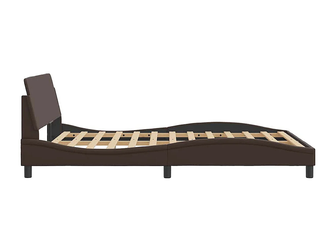 Cadre de lit Dover marron 140x200 cm similicuir