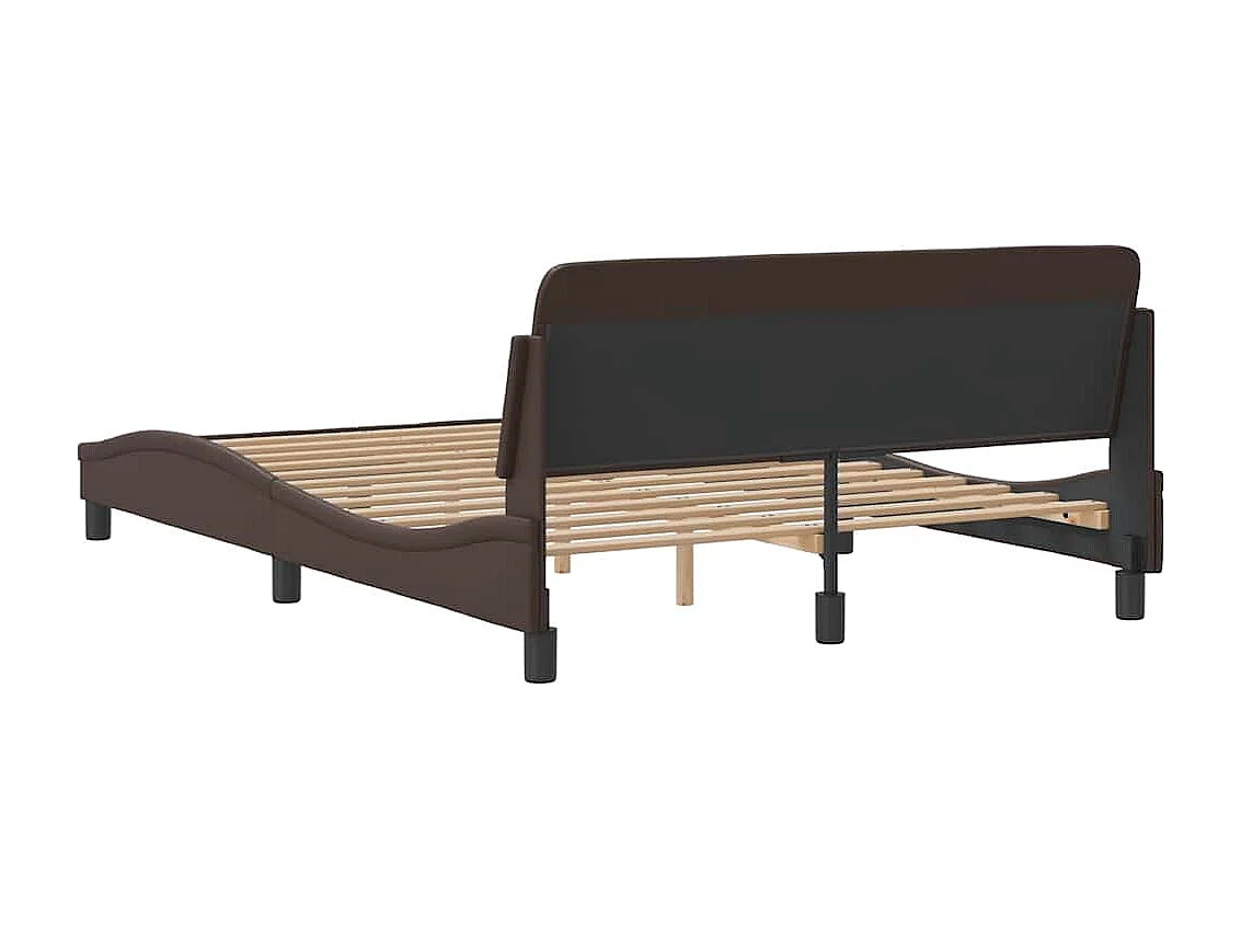 Cadre de lit Dover marron 140x200 cm similicuir
