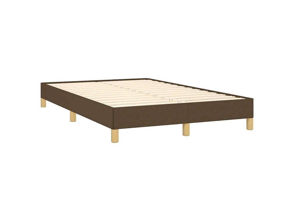 Sommier à lattes de lit matelas et LED marron foncé 120x190 cm