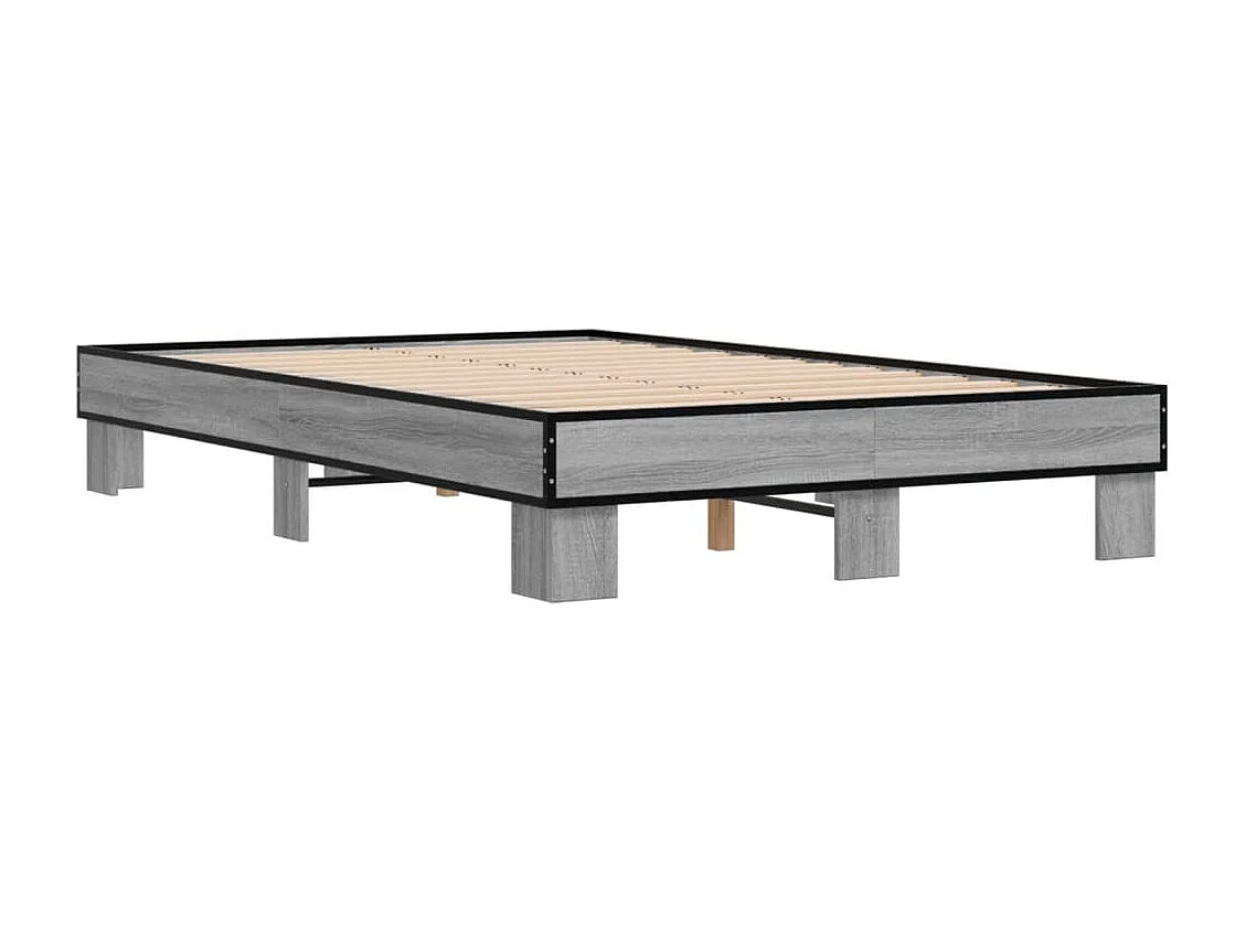 Cadre de lit sans matelas sonoma gris 120x200 cm