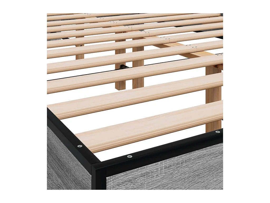 Cadre de lit sans matelas sonoma gris 120x200 cm