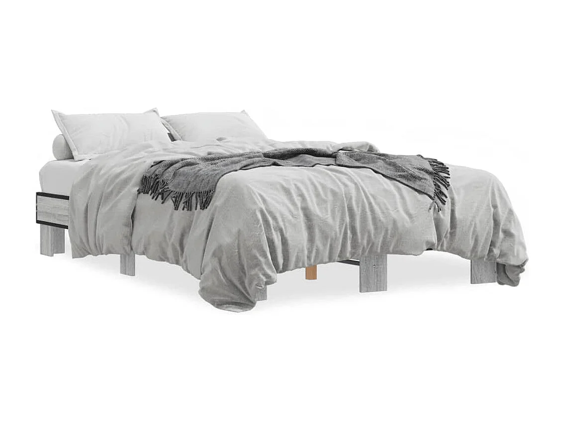 Cadre de lit sans matelas sonoma gris 120x200 cm