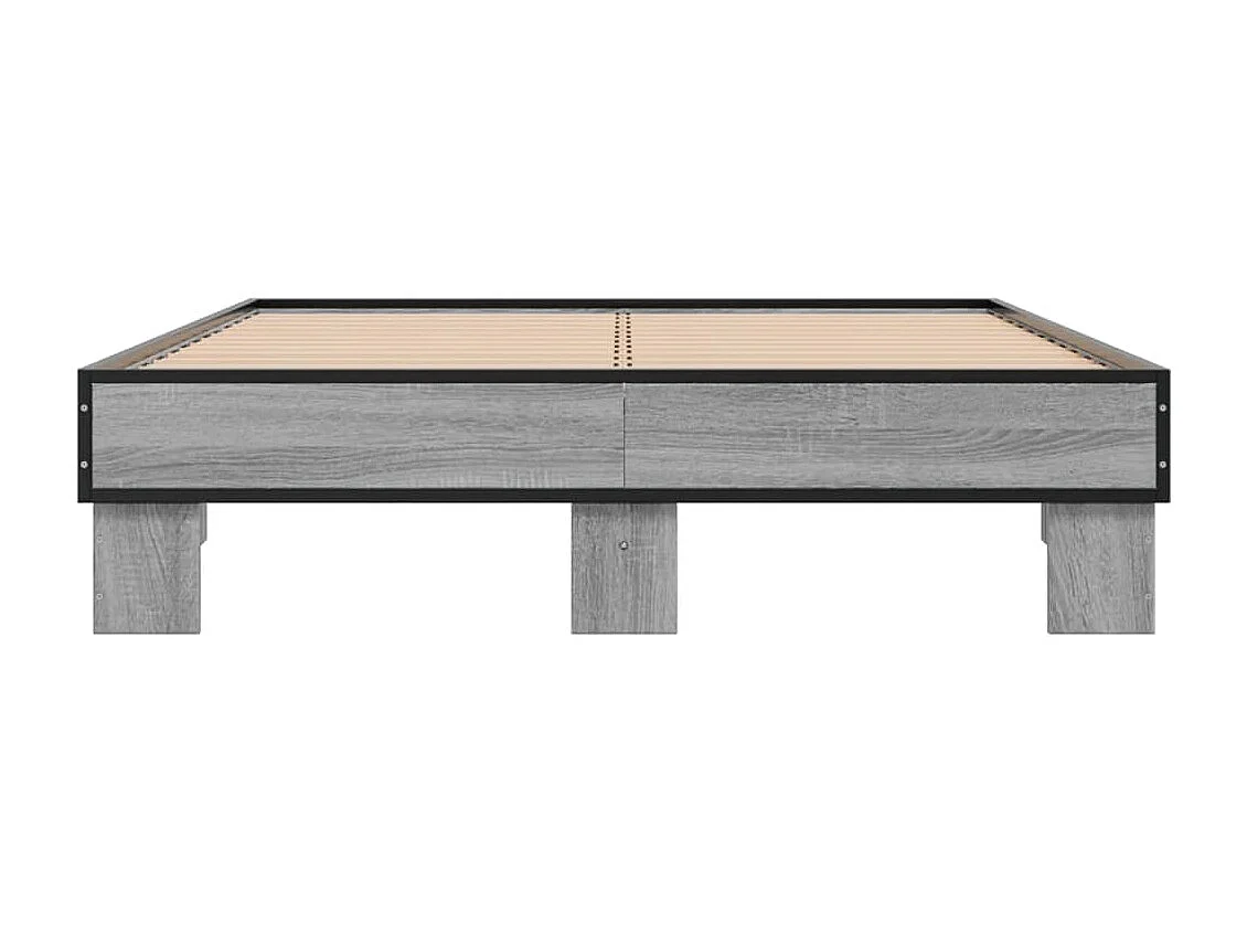 Cadre de lit sans matelas sonoma gris 120x200 cm