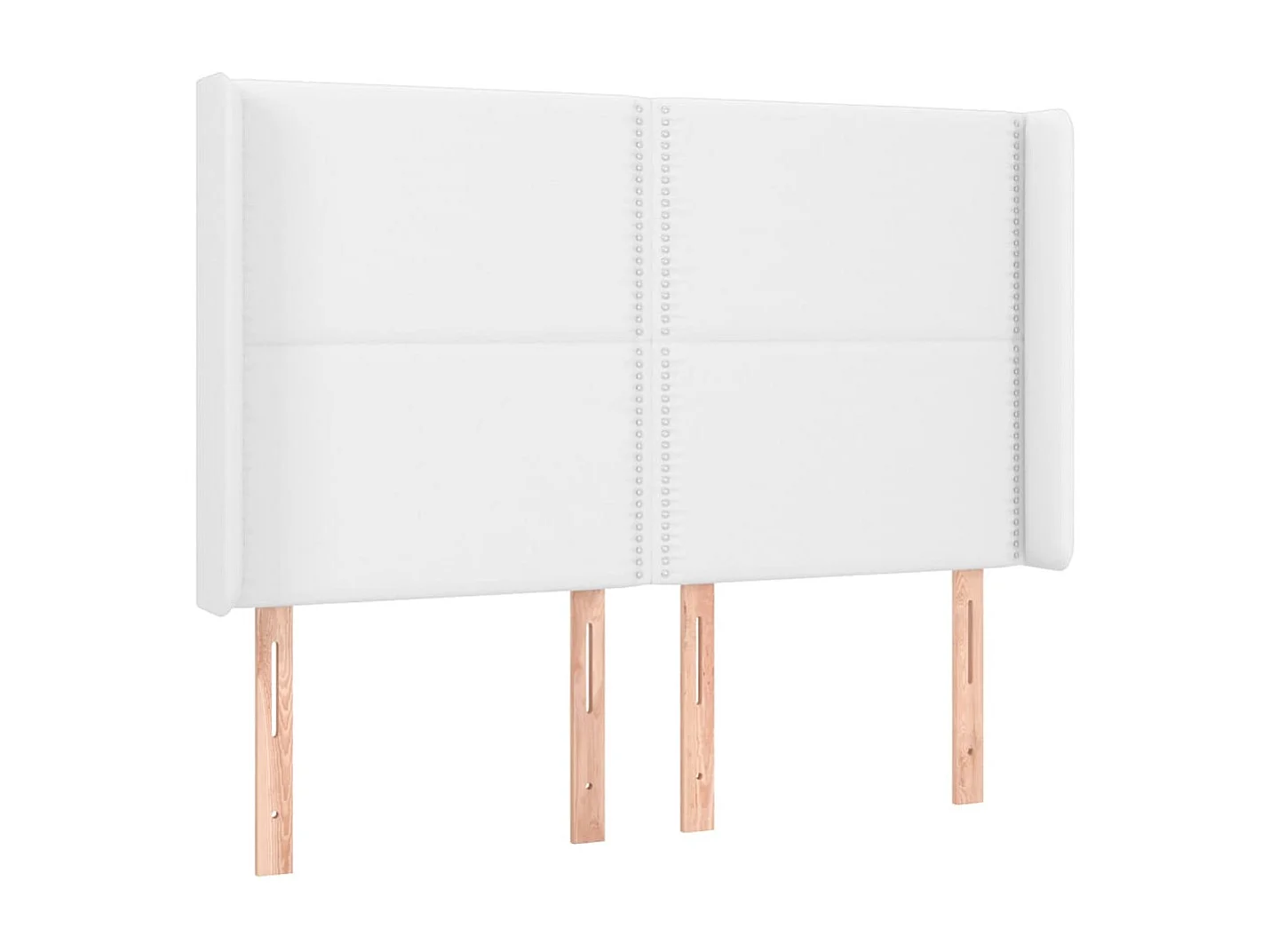 Sommier à lattes de lit matelas LED Blanc 140x200 cm Similicuir