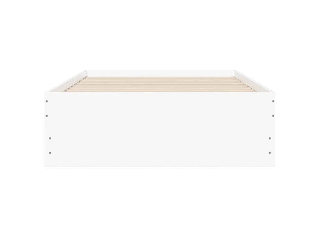 Cadre de lit avec tiroirs sans matelas blanc 90x190 cm