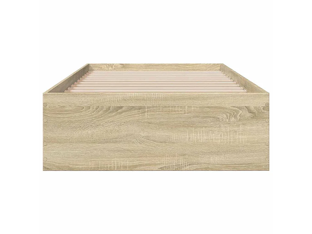 Cama con cajones madera ingeniería roble Sonoma 100x200 cm